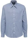 Man On The Boon. Button-down Collar Long-sleeves Shirt In Blue