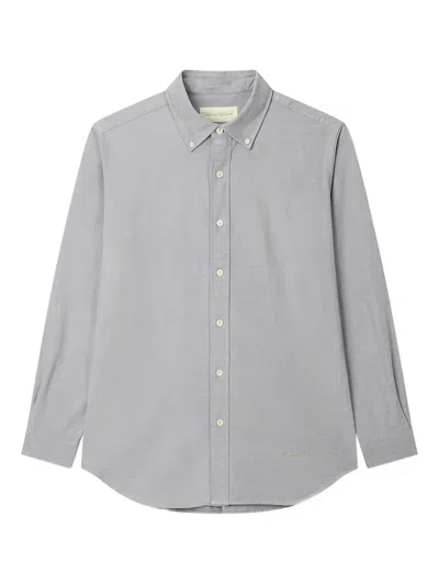 Man On The Boon. Button Oxford Shirt In Gray