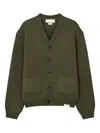 Man On The Boon. Button Pocket Cardigan In Green