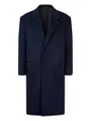 Man On The Boon. Buttoned Coat In Blue