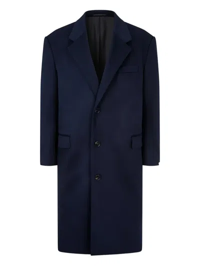 Man On The Boon. Buttoned Coat In Blue