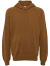 Man On The Boon. Cashmere Long-sleeved Hoodie In Brown
