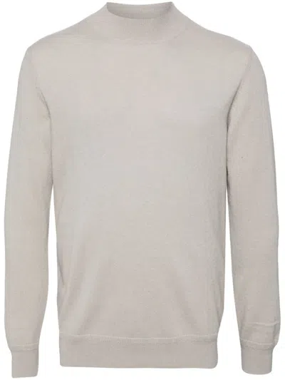 Man On The Boon. Cashmere Mock-neck Jumper In Grey
