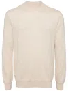 Man On The Boon. Cashmere Mock-neck Jumper In Neutrals