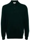 Man On The Boon. Cashmere Polo Jumper In Green