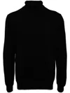 Man On The Boon. Cashmere Roll-neck Jumper In Black