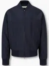 Man On The Boon. Classic Bomber Jacket In Blue