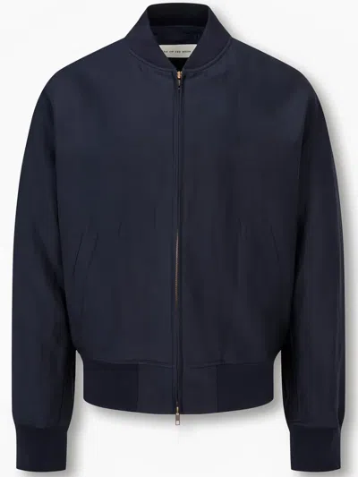 Man On The Boon. Classic Bomber Jacket In Blue