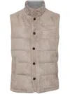 Man On The Boon. Corduroy Suede Down Jacket In Grey