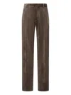 Man On The Boon. Corduroy Trousers In Brown