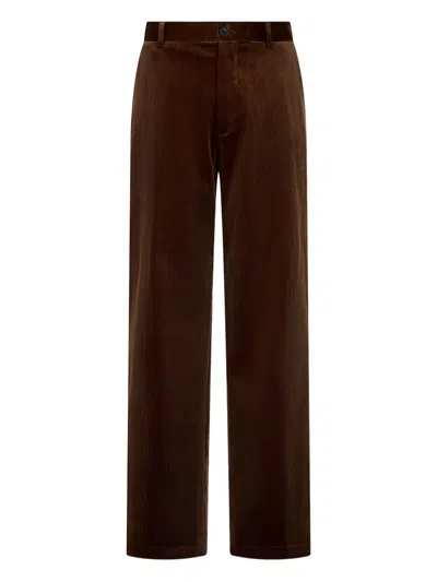 Man On The Boon. Corduroy Trousers In Brown