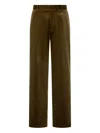 Man On The Boon. Corduroy Trousers In Green