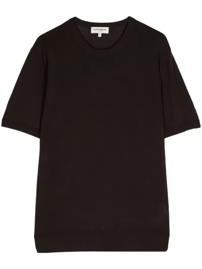 Man On The Boon. Cotton-blend T-shirt In Brown
