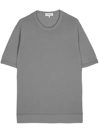 Man On The Boon. Cotton-blend T-shirt In Grey