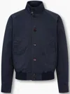 Man On The Boon. Cotton Bomber Jacket In Blue