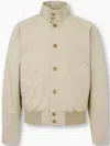 Man On The Boon. Cotton Bomber Jacket In Neutrals