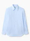 Man On The Boon. Cotton Shirt In Blau