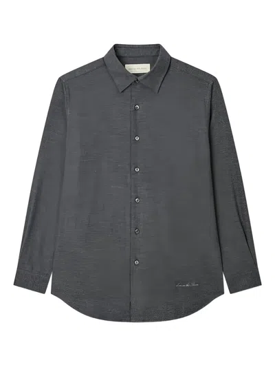 Man On The Boon. Cotton Shirt In Gray