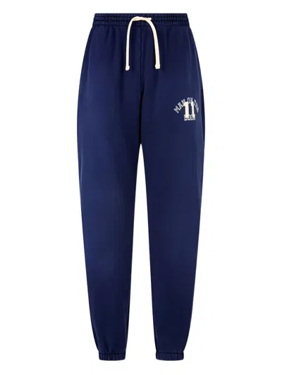 Man On The Boon. Cotton Track Pants In Blue