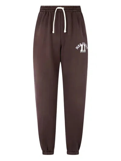 Man On The Boon. Cotton Track Pants In Brown
