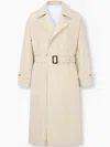 Man On The Boon. Cotton Trench Coat In Neutrals