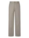 Man On The Boon. Cotton Trousers In Gray