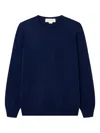 Man On The Boon. Crewneck Knit Pullover In Blue