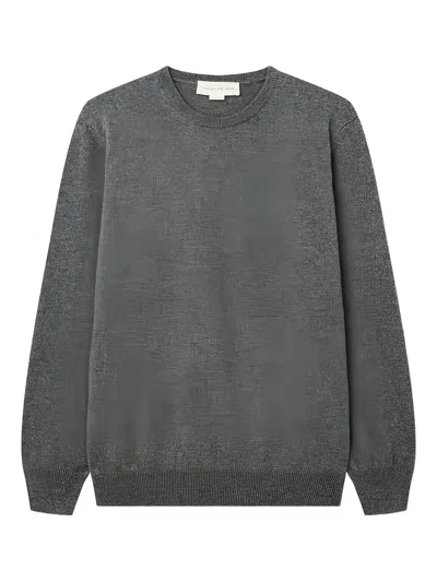 Man On The Boon. Crewneck Knit Sweater In Gray