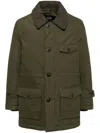 Man On The Boon. Detachable Collar Down Jacket In Green