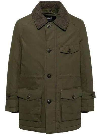 Man On The Boon. Detachable Collar Down Jacket In Green