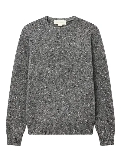 Man On The Boon. Donegal-knit Sweater In Gray