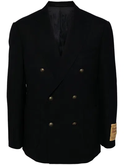 Man On The Boon. Double-breasted Blazer In Blue