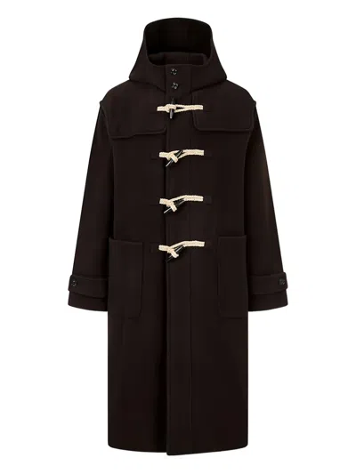 Man On The Boon. Double-faced Duffle Coat In Multi