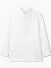 Man On The Boon. Embroidered-logo Shirt In White
