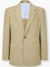 Man On The Boon. Essential Cotton Single-breasted Blazer In Neutrals