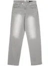 Man On The Boon. Faded Effect Straight-leg Jeans In Grey