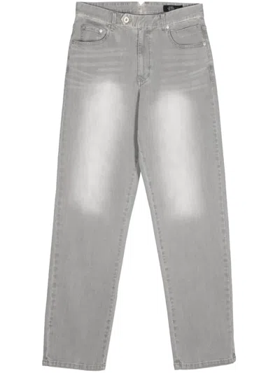 Man On The Boon. Faded Effect Straight-leg Jeans In Grey