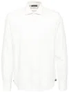 Man On The Boon. Buttoned Hemp Shirt In White