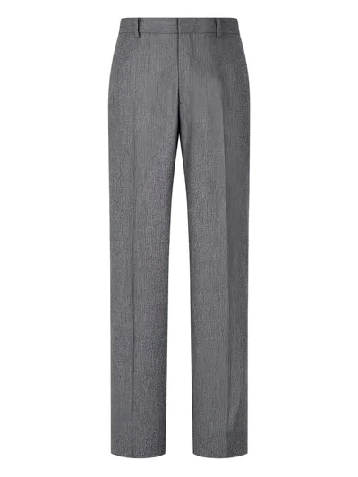 Man On The Boon. Flannel Suit Trousers In Gray