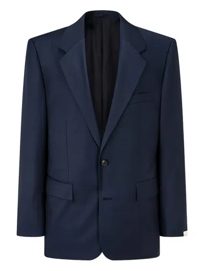 Man On The Boon. Four Seasons Wool Suit Jacket In Blue