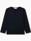 Man On The Boon. Henley-neck Shirt In Blue