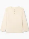 Man On The Boon. Henley-neck T-shirt In Neutrals