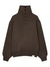 Man On The Boon. High-neck Sweater In Brown