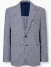 Man On The Boon. Houndstooth Blazer In Blue