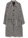 Man On The Boon. Houndstooth Oversized Coat In Blue