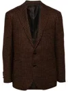 Man On The Boon. Houndstooth Single-breasted Jacket In Brown