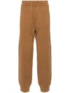 Man On The Boon. Knitted Track Pants In Brown
