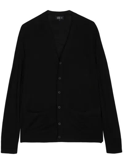 Man On The Boon. Drop-shoulder Cardigan In Black