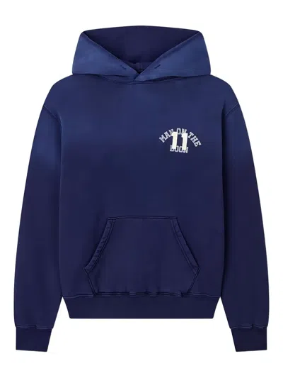 Man On The Boon. Logo-detailed Hoodie In Blue