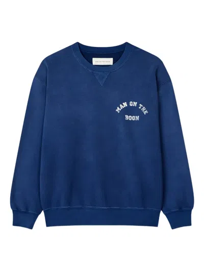 Man On The Boon. Logo-embellished Crew-neck Sweatshirt